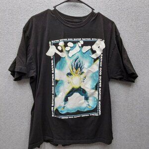 Dragon Ball Super Saiyan God Super Saiyan Vegeta Black T-Shirt XL 100% Cotton